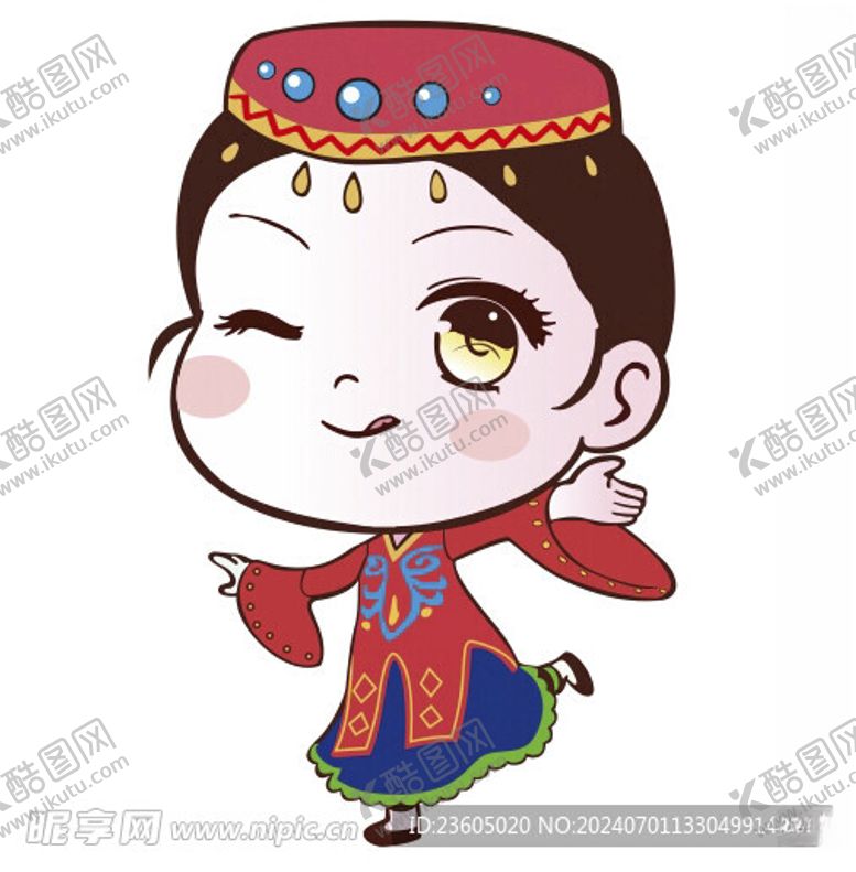 编号：89946502131456287854【酷图网】源文件下载-民族卡通人图片