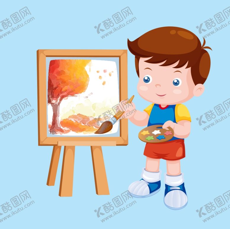 编号：59681106171647046411【酷图网】源文件下载-画画男孩