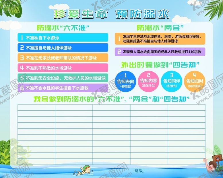 编号：60303410310137413417【酷图网】源文件下载-珍爱生命预防溺水