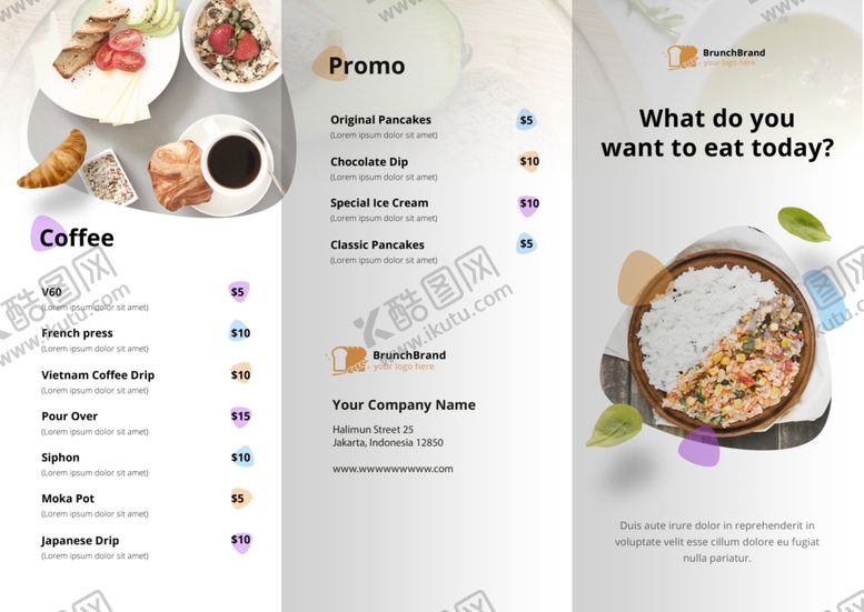 编号：89156809240137304136【酷图网】源文件下载-美食折页