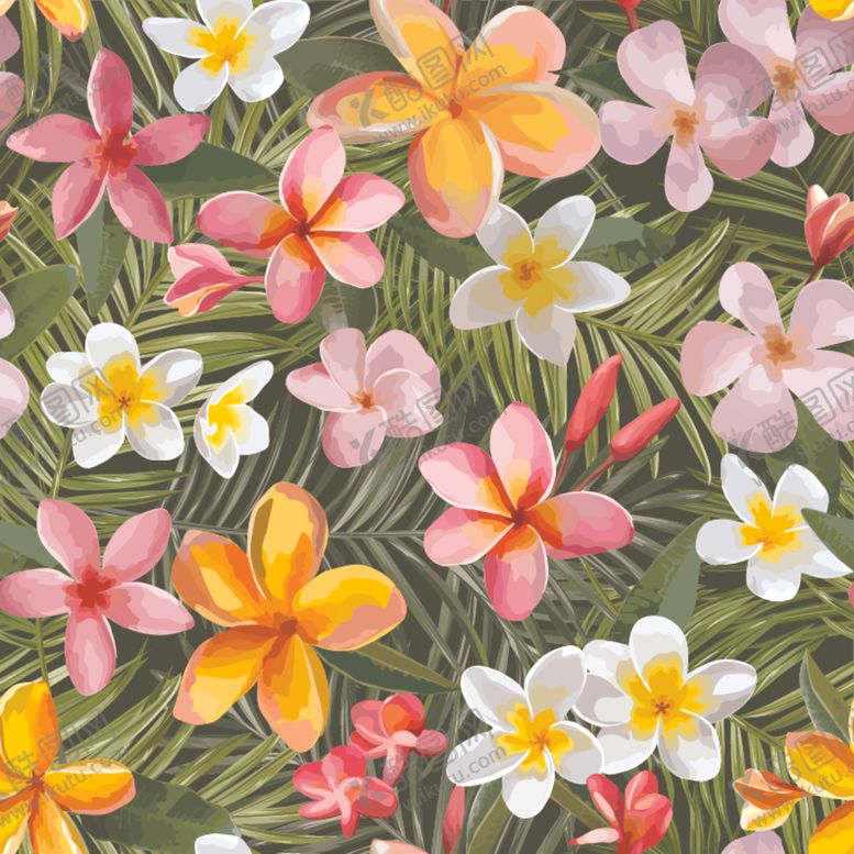 编号：30299709280513018333【酷图网】源文件下载-热带植物创意设计图案