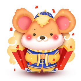 红色喜庆2020鼠年新春海报