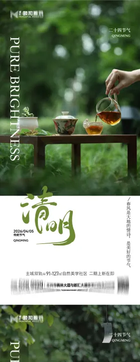 清明节气海报二十四春天