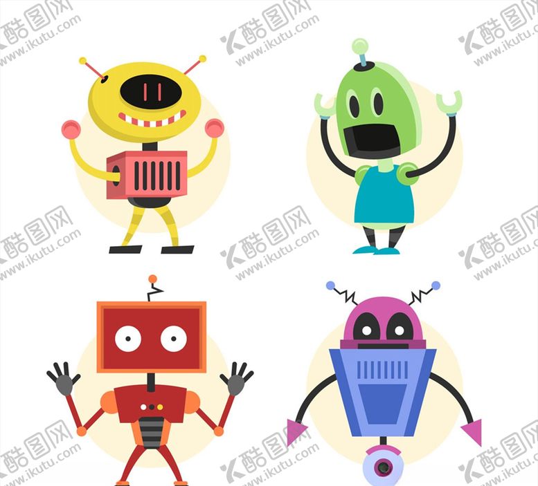 编号：92243909271503245079【酷图网】源文件下载-彩色机器人设计