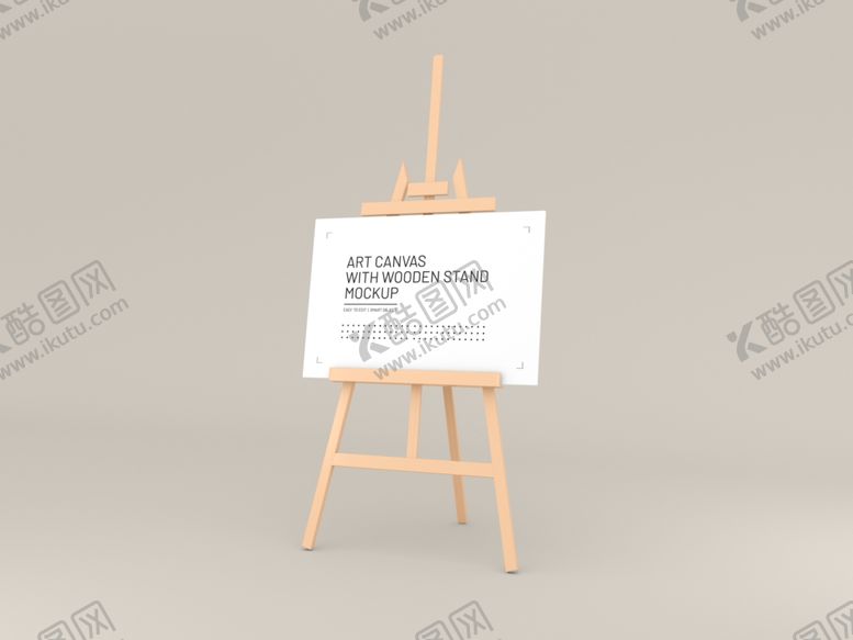 编号：25158202062133319565【酷图网】源文件下载-品牌木制画架画布样机