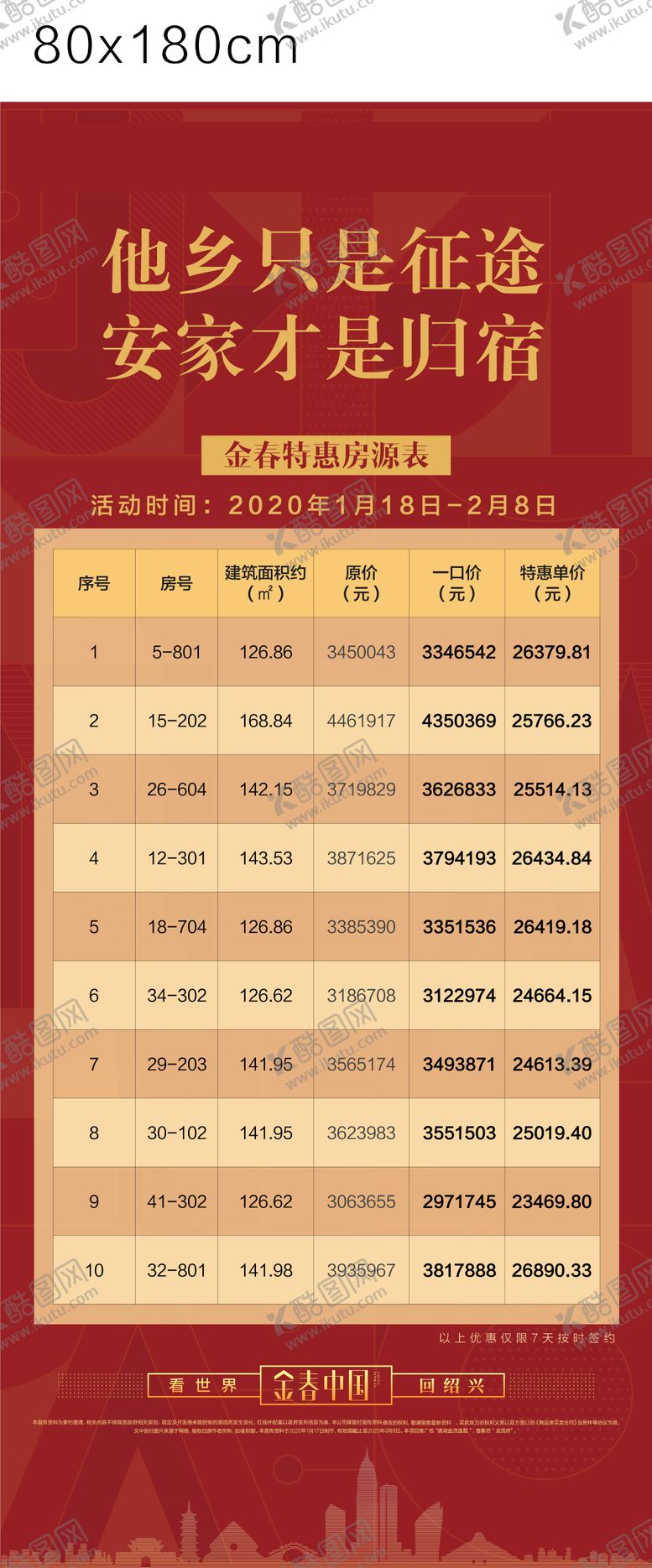 编号：98205811021340463651【酷图网】源文件下载-特价房展架