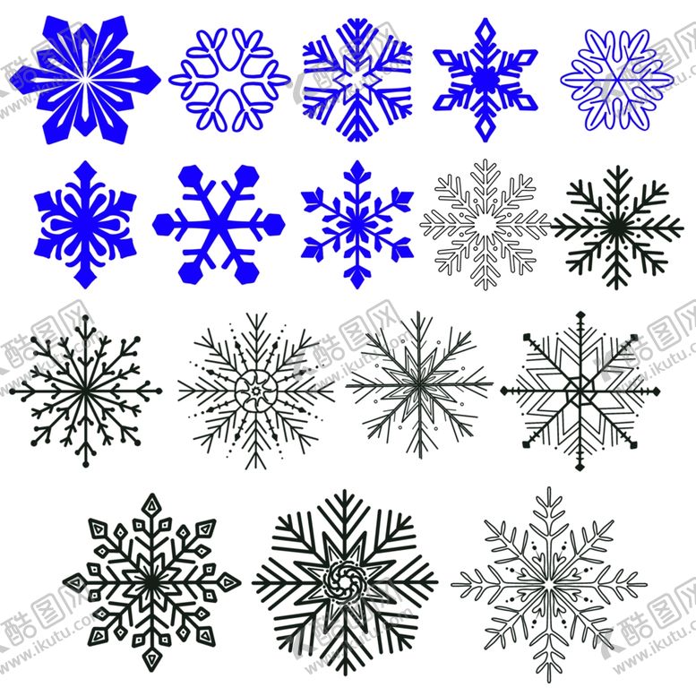编号：59722501201631526131【酷图网】源文件下载-雪花线稿