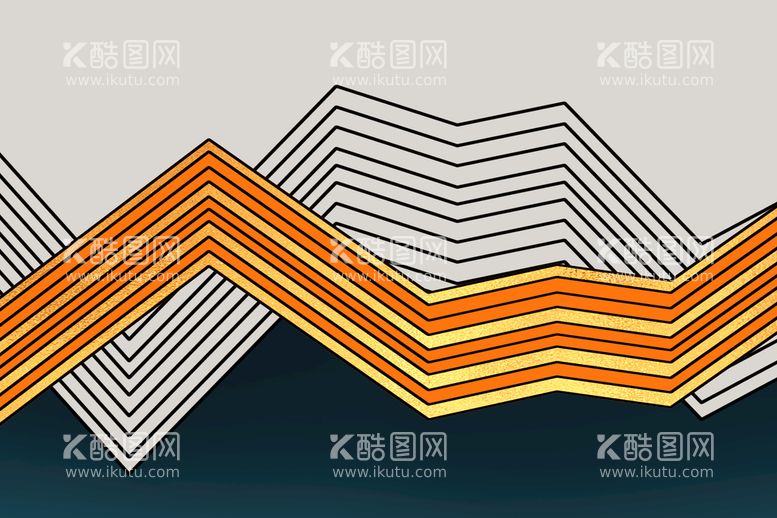 编号：61374509151557098092【酷图网】源文件下载-线条色块简约装饰画挂画高清唯美