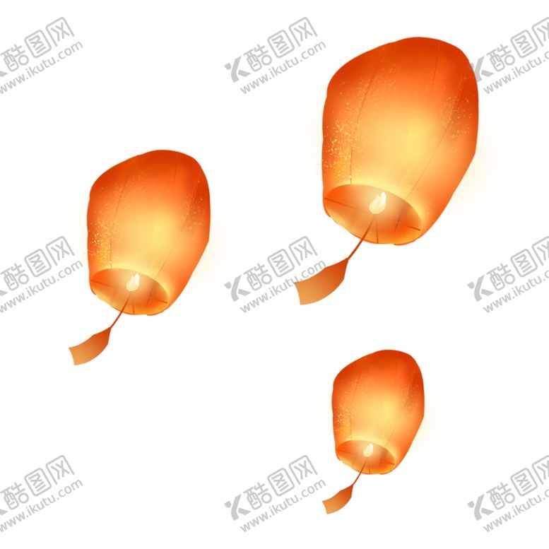 编号：55595009261900151432【酷图网】源文件下载-手绘中元节祈福孔明灯