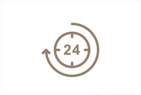 24小时服务矢量图标