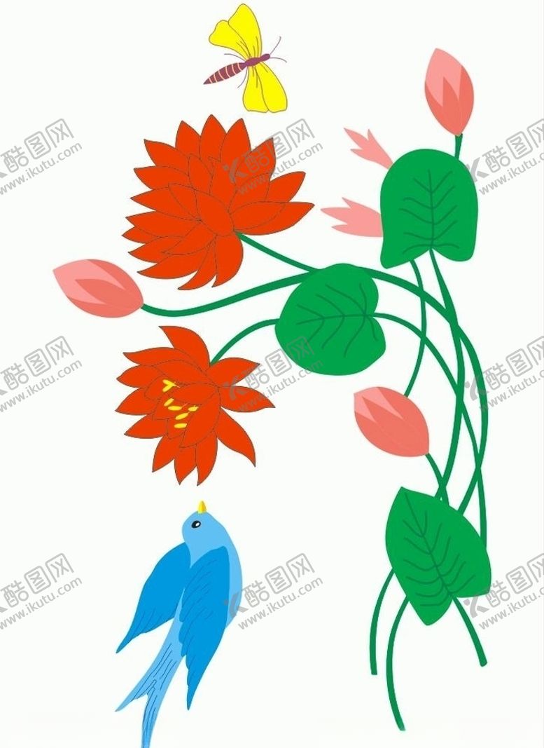 编号：95878810091211079625【酷图网】源文件下载-手绘花鸟
