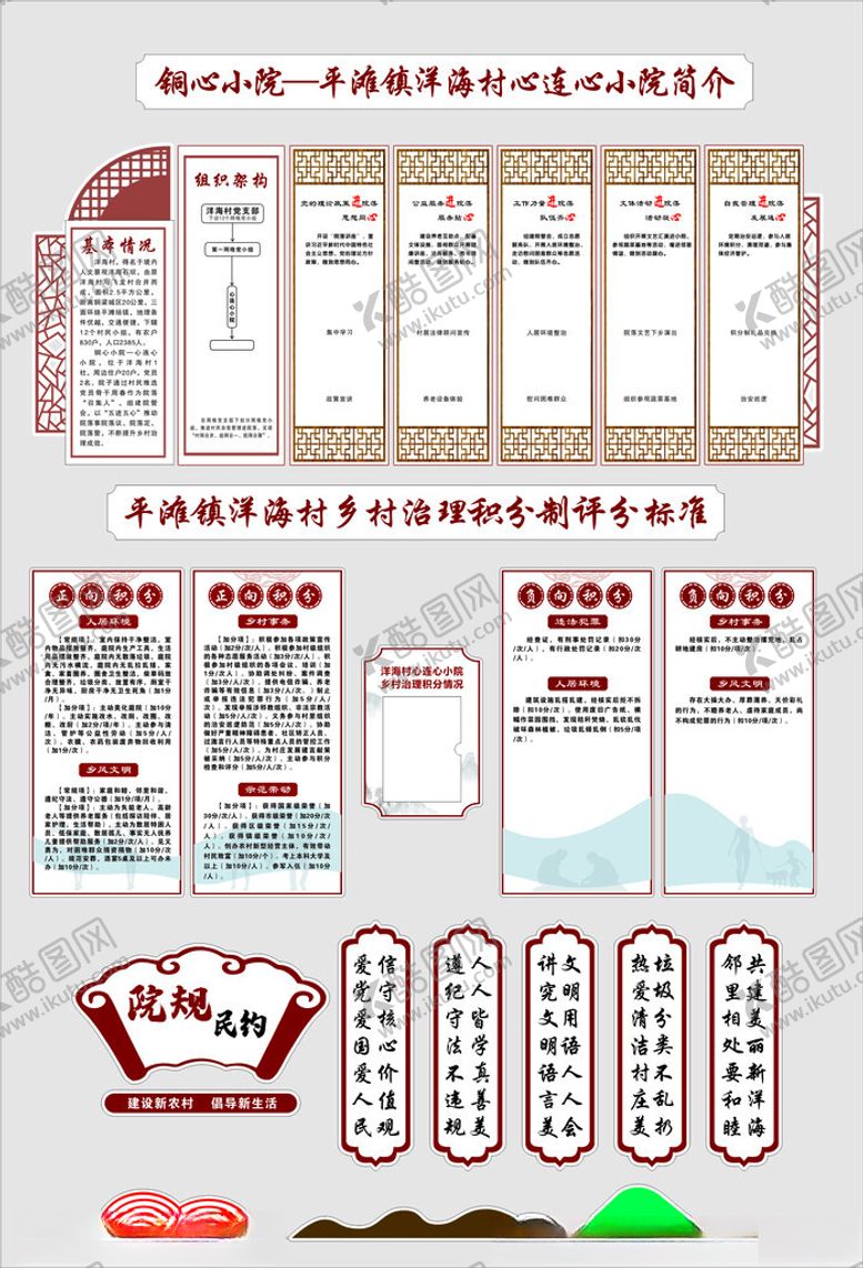 编号：33602902181158124339【酷图网】源文件下载-乡村小院文化墙