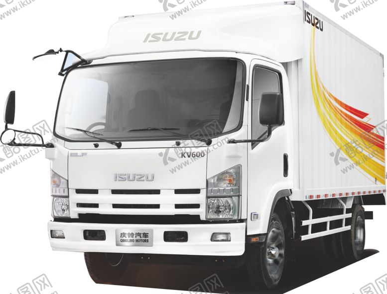 编号：91892410031040176978【酷图网】源文件下载-庆铃五十铃货车卡车侧面透明图