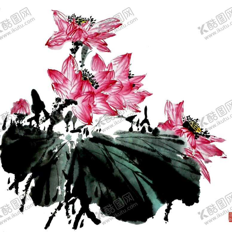 编号：38580006262107131101【酷图网】源文件下载-水墨荷花粉色荷花荷花意境