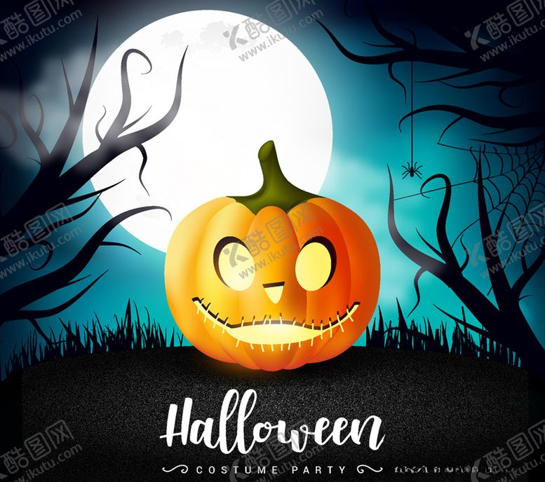 编号：52647611011228536145【酷图网】源文件下载-创意万圣节恐怖南瓜头