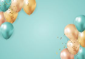 气球生日背景节日