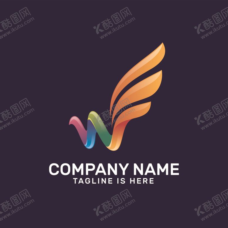 编号：12821510162138358298【酷图网】源文件下载-翅膀logo
