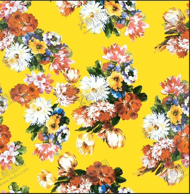 编号：84318510180935216023【酷图网】源文件下载-菊花油画花型