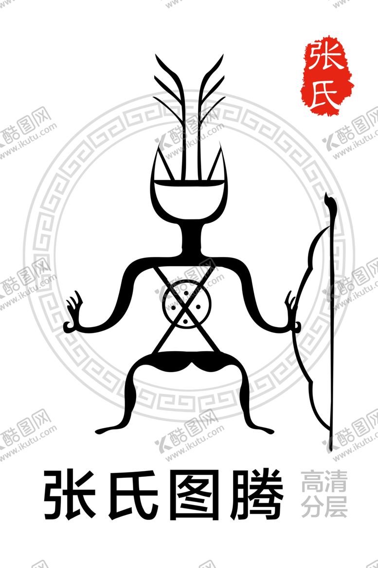 编号：35107409302342092969【酷图网】源文件下载-张氏图腾形象展示