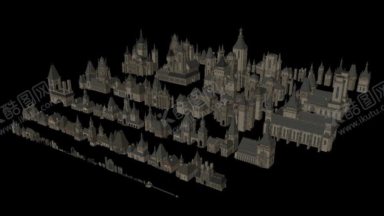 编号：43766010171518053528【酷图网】源文件下载-C4D模型建筑物