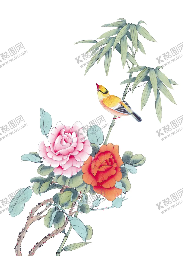 编号：93956106261435391482【酷图网】源文件下载-工笔画花鸟