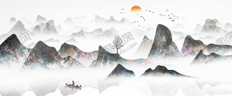 编号：16418407030600388539【酷图网】源文件下载-水墨山水
