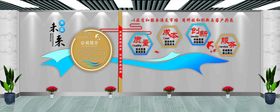企业文化墙团队标语员工风采展板