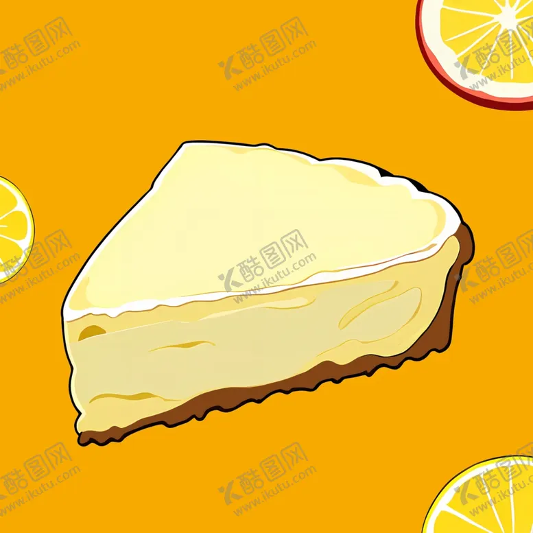 编号：59968402280623232953【酷图网】源文件下载-手绘卡通芝士蛋糕