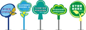 花草牌爱护小型公园提示小区