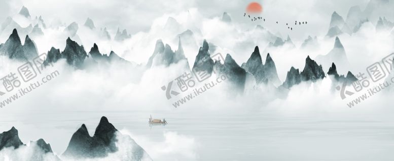 编号：99017309230252449617【酷图网】源文件下载-水墨山水