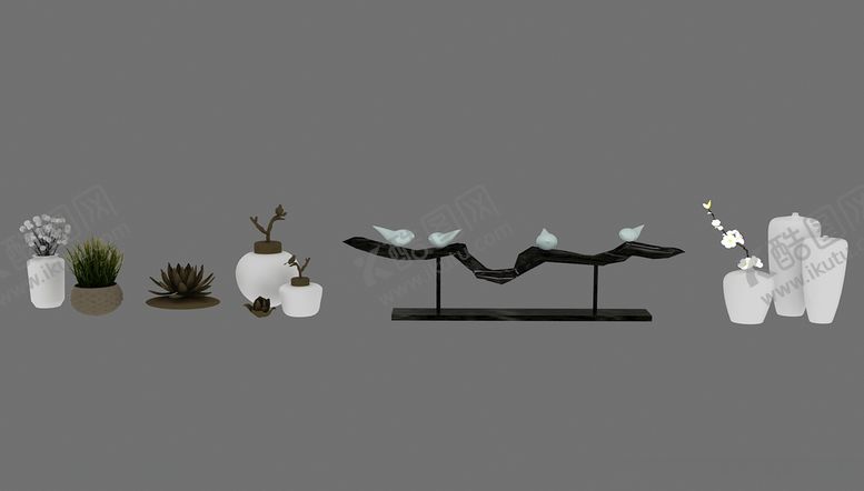 编号：82861110242335513961【酷图网】源文件下载-花瓶装饰3d模型
