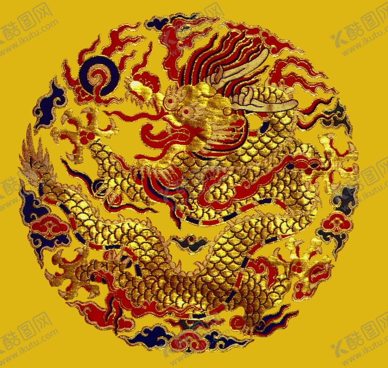 编号：46460302042219526450【酷图网】源文件下载-刺绣龙凤