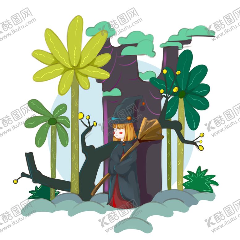 编号：16487909271035069549【酷图网】源文件下载-万圣节女巫