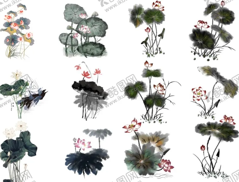 编号：29116602041839087748【酷图网】源文件下载-水墨荷花