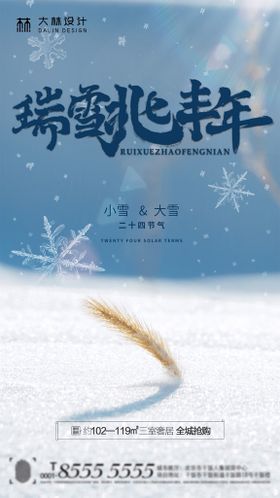 立冬小雪大雪系列海报