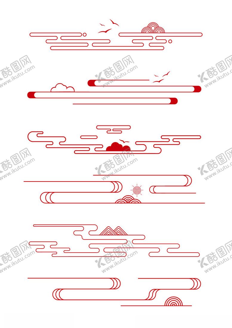 编号：28922403081404248943【酷图网】源文件下载-古典山纹云纹