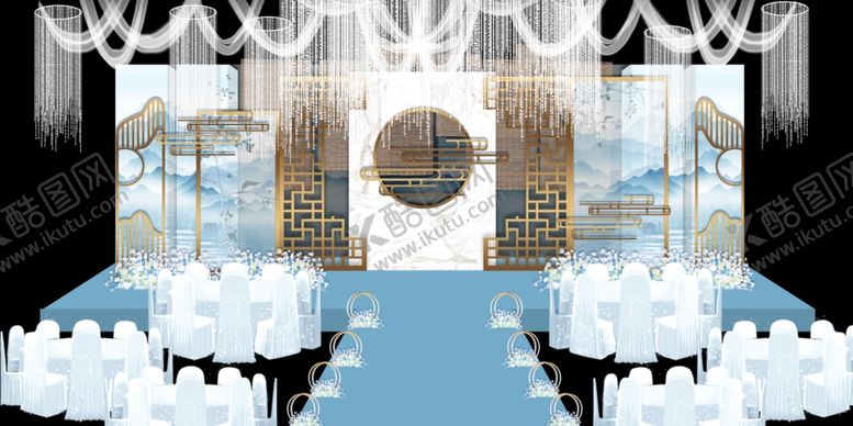 编号：39235210041333156461【酷图网】源文件下载-水墨新中国风婚礼设计背景