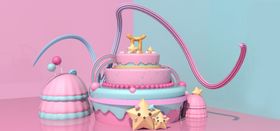 赛博舞台科技展台C4D场