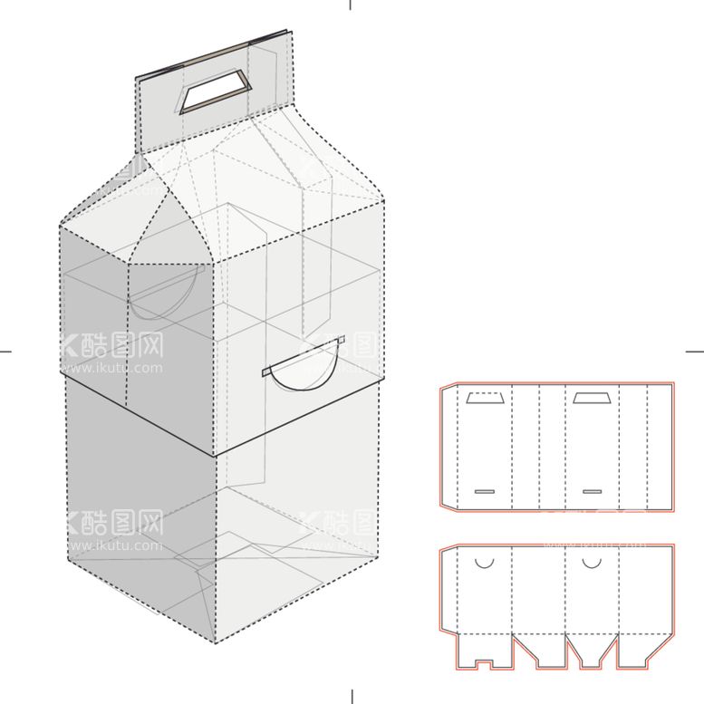 编号：64495901162049499697【酷图网】源文件下载-包装盒立体展开图