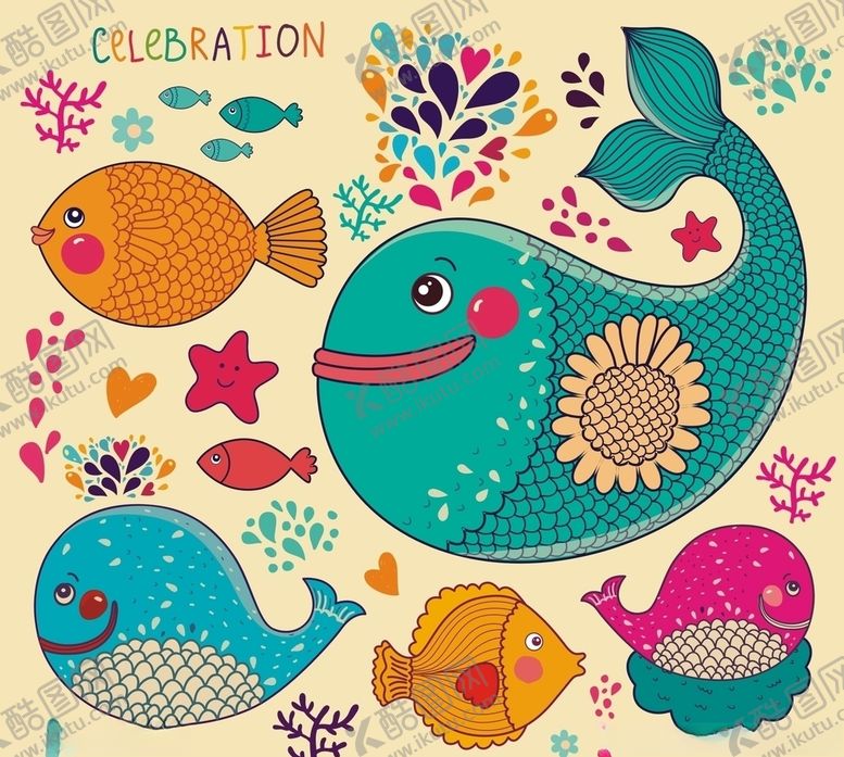 编号：22923810021910118496【酷图网】源文件下载-卡通插画壁画墙纸图案