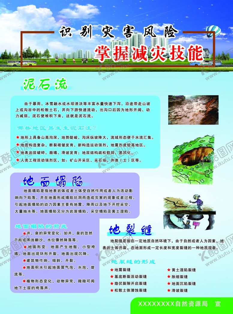 编号：49536102041407224431【酷图网】源文件下载-防范地质灾害反面