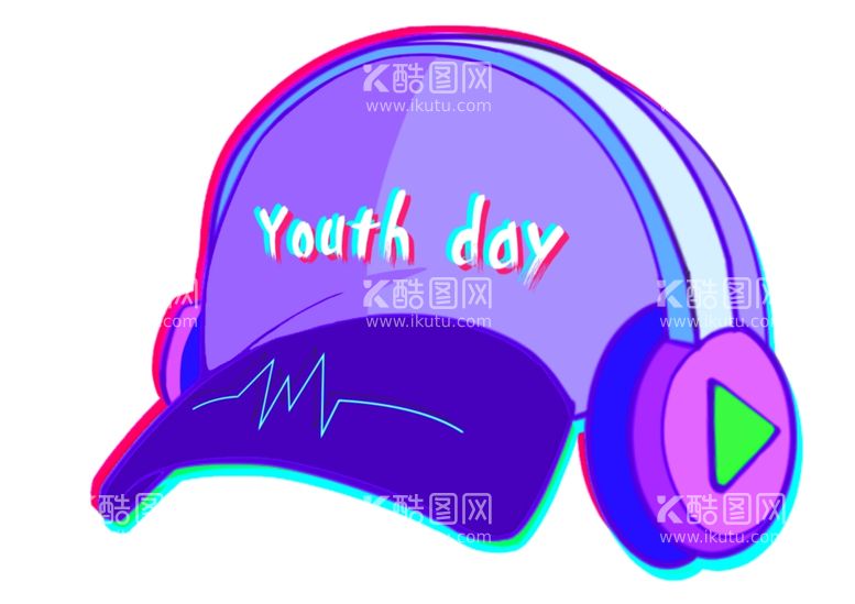 编号：87329402030200576348【酷图网】源文件下载-Youth day 炫彩耳机