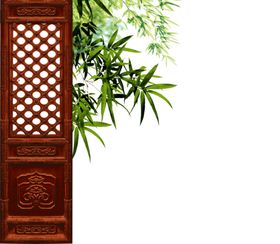 水墨竹子竹叶免扣