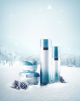 化妆品海报洗面奶合成护肤美