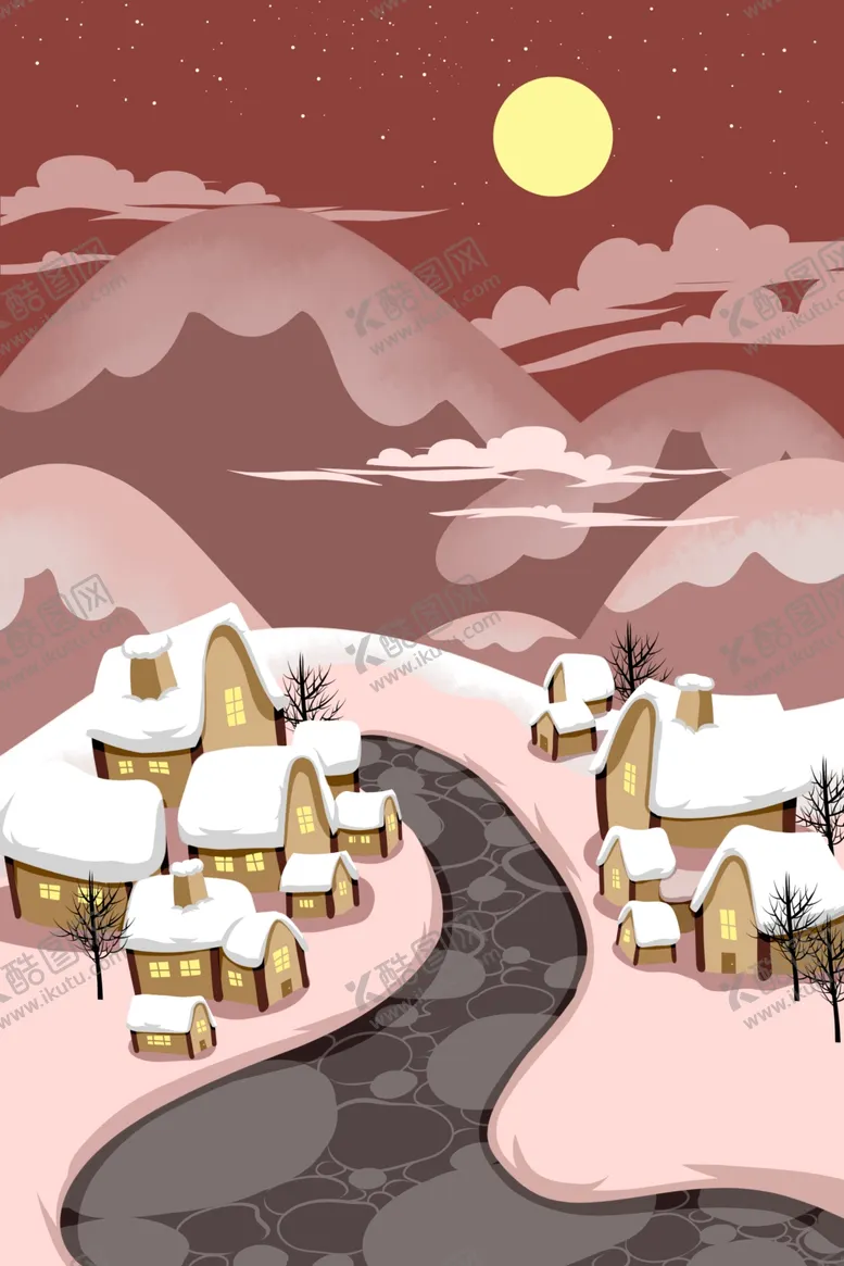 编号：42849101271131096145【酷图网】源文件下载-冬雪插画