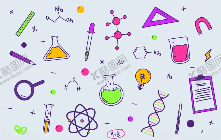 编号：74888009290411428343【酷图网】源文件下载-矢量科学实验器材