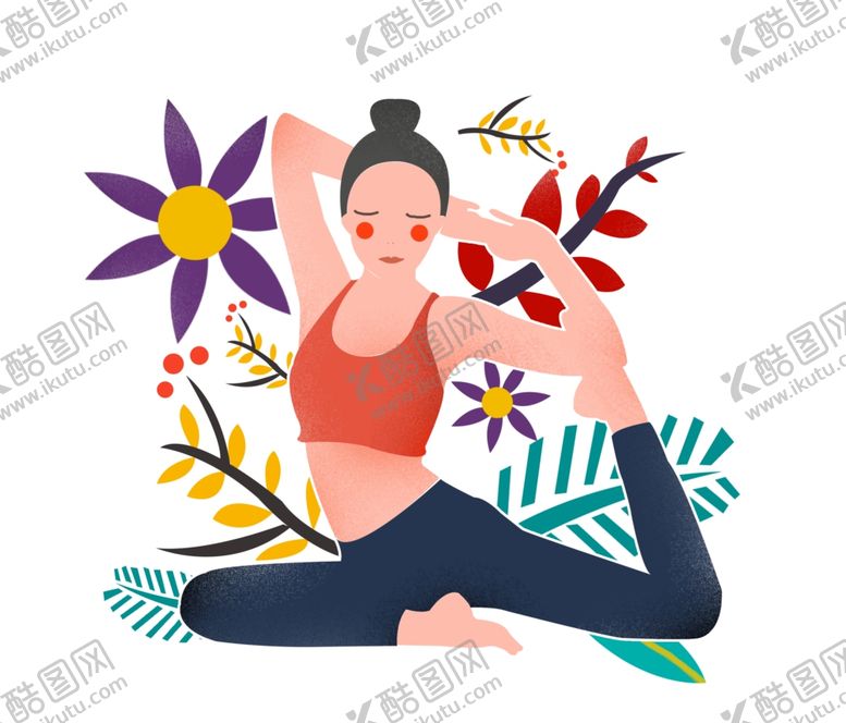 编号：72529710072101128278【酷图网】源文件下载-人物运动插画卡通背景海报素材