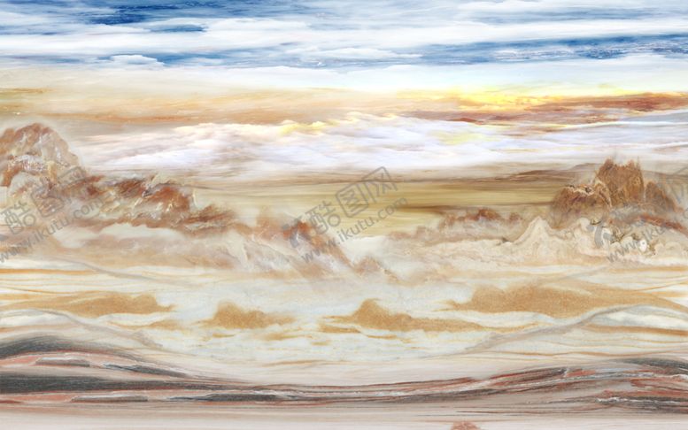 编号：92577610071952101598【酷图网】源文件下载-石纹山水背景墙