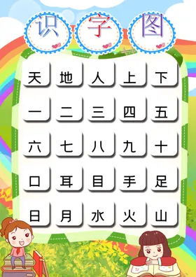 幼儿识字挂图