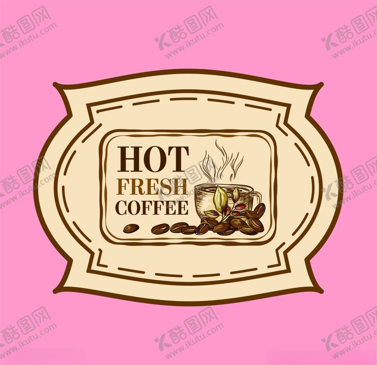 编号：27227010040243389469【酷图网】源文件下载-咖啡贴纸